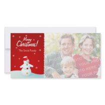 Christmas Snowman photo card