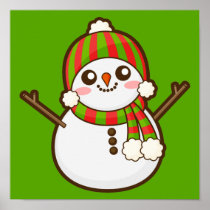 Christmas Snowman Print
