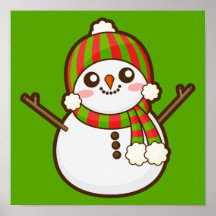 Christmas Snowman Print