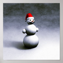 Christmas Snowman Print