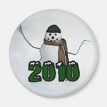 Christmas Snowman Refrigerator Magnets