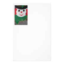 Christmas Snowman Stationery Design