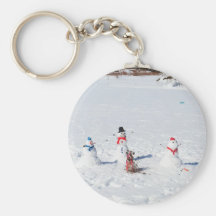 Christmas Snowmen Keychain