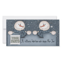 Christmas Snowmen Picture Card