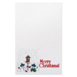 Christmas Snowmen with Cowboy Hats Custom Stationery
