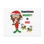 Christmas Sometimes Naughty Is Nice - Brunette Post Card