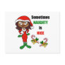 Christmas Sometimes Naughty Is Nice - Dark Skin Postcards