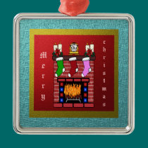 CHRISTMAS SQUARE ORNAMENT ornaments