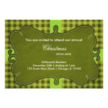Christmas Squares Custom Invitation