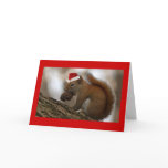 christmas squirrel greeting card