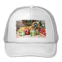 Christmas - St Bernard - Amber Trucker Hat