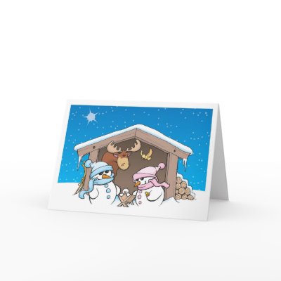 Christmas stable scene card by rykproductions
