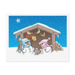 Christmas stable scene post cards