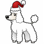 Christmas Standard/Miniature/Toy Poodle puppy cut Photo Cut Outs