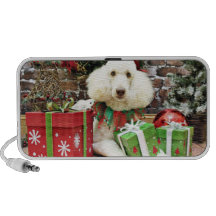 Christmas - Standard Poodle - Lucy iPhone Speakers