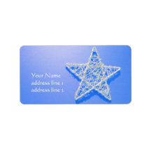 Christmas star address label
