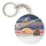 Christmas Star - Cairn Terrier (brindle) Key Chain