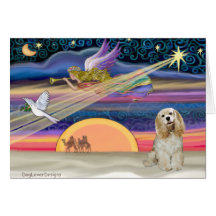 Christmas Star - Cocker Spaniel (buff) Greeting Card