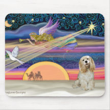 Christmas Star - Cocker Spaniel (buff) Mouse Pad