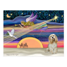 Christmas Star - Cocker Spaniel (buff) Postcards