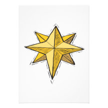 Christmas Star Custom Invitation