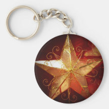 christmas star in spot light key chains