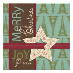Christmas Star Invitation Square