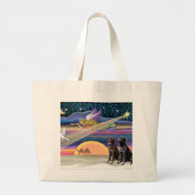 Christmas Star - Labradors (two,C+B) Canvas Bag