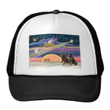Christmas Star - Labradors (two Chocolate) Hats