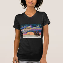 Christmas Star - Labradors (two Chocolate) T-shirt