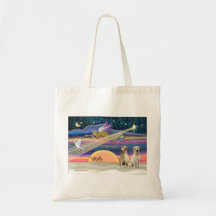 Christmas Star - Labradors (two Yellow) Bag