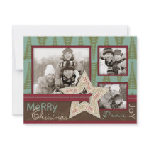 Christmas Star Photo Card A2 Announcement