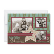 Christmas Star Photo Card A6 Custom Invites