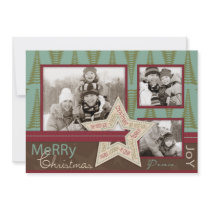 Christmas Star Photo Card Personalized Announcement