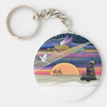 Christmas Star - Scottish Terrier 2B Keychain