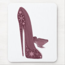 Christmas Stiletto Shoes Art Mousemats