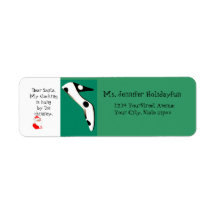 Christmas Stocking High Heel Shoe for Santa Labels