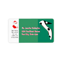 Christmas Stockings High Heel Shoe for Santa Personalized Address Labels