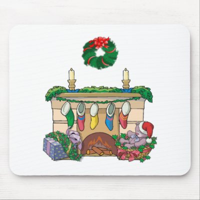 Christmas Stockings Mouse Pad by bonfirechristmas