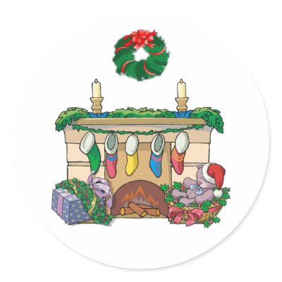 Christmas Stockings Stickers by bonfirechristmas