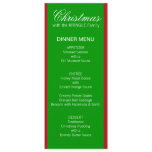 Christmas Stripes green Dinner Menu