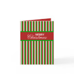 Christmas Stripes red Christmas Note Card