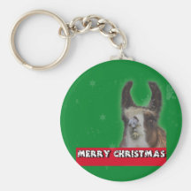 Christmas Stud Llama Happy New Year Key Chain