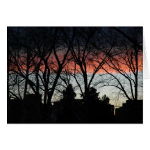 Christmas Sunset Greeting Card