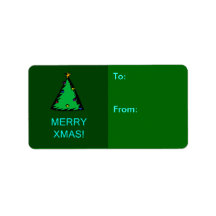 Christmas Tag Stickers - Tree Personalized Address Labels