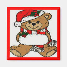 Christmas Teddy Bear Magnet
