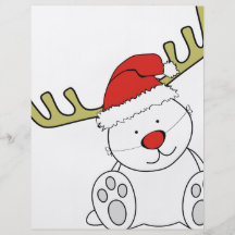 Christmas Teddy Bear Reindeer Flyers