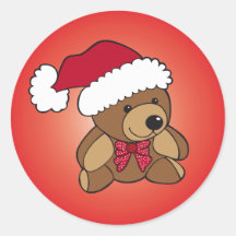 Christmas Teddy Bear Sticker