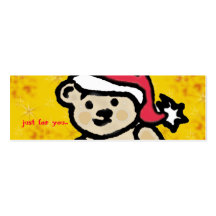 Christmas Teddy Gift Tag Business Card