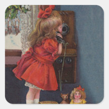 Christmas telephone sticker